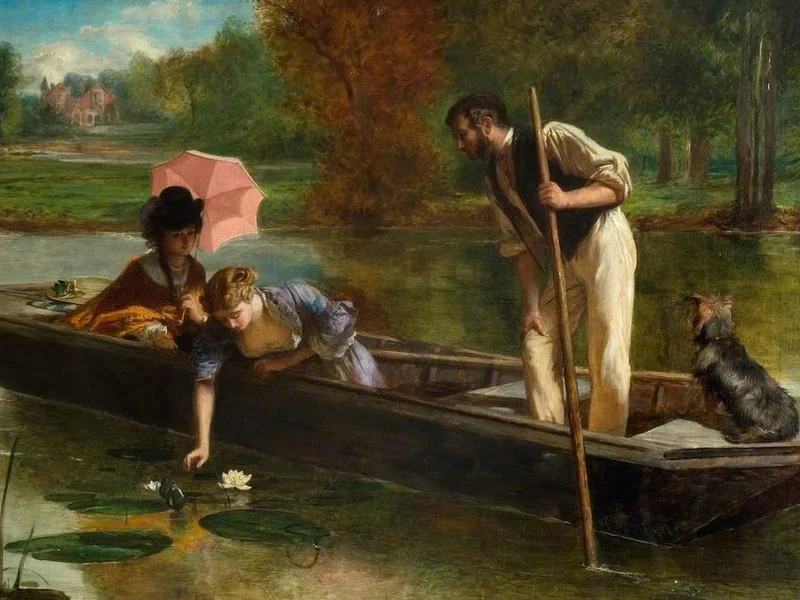 1840-Marcus Stone - Un luogo piacevole sul Tamigi - Galleria d'arte di Wolverhampton